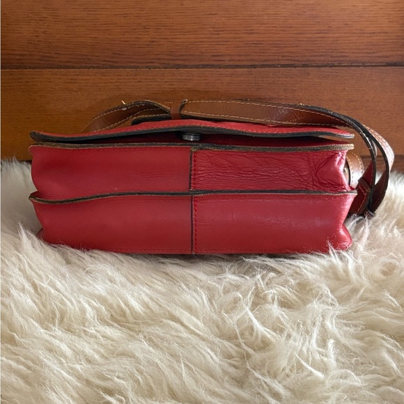 Patricia Nash Raspberry Leather Floral Embossed Crossbody Bag - Picture 8 of 9